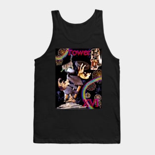 The Tower Tarot Card from Hazard Cats Tarot Tank Top